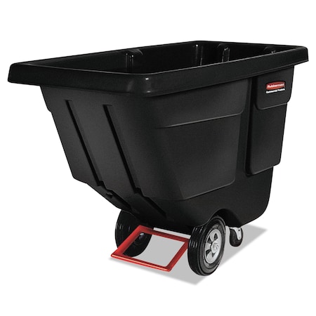 Rubbermaid Commercial BRUTE Rotomolded Tilt Truck, 0.5 cu yd, 450 lb Capacity, Black FG130400BLA